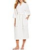Color:White - Image 1 - Spa Essentials by Sleep Sense Waffle Knit Cozy Wrap Robe
