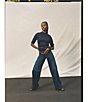 Spanx 2.0 Stretch Pull On Wide Leg Jeans, Color:Pacific Wash - Image 6