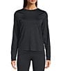Spanx Activate Knit Moisture Wicking Pullover Long Sleeve Top, Color:Very Black - Image 1