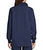 Spanx AirEssentials® Brushed Half Zip Mock Neck Coordinating Tunic, Color:Navy Heather - Image 3