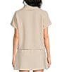 Spanx AirEssentials Half Zip Short Sleeve Rib Knit Pullover - Image 2