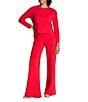 Spanx AirEssentials® Coordinating Knit Long Sleeve Side Slit Top, Color:Spanx Red - Image 3
