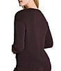 Spanx AirEssentials® Coordinating Knit Long Sleeve Side Slit Top, Color:Truffle Brown - Image 2