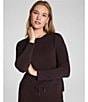 Spanx AirEssentials® Coordinating Knit Long Sleeve Side Slit Top, Color:Truffle Brown - Image 7