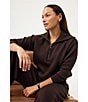 Spanx AirEssentials® Coordinating Long Sleeve Half Zip Jacket, Color:Truffle Brown - Image 8