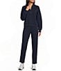 SPANX AirEssentials Shawl Collar Half Zip Long Sleeve Coordinating Knit Jacket - Image 6