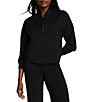 SPANX AirEssentials Shawl Collar Half Zip Long Sleeve Coordinating Knit Jacket - Image 1