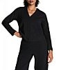 Spanx AirEssentials®Coordinating V-Neckline Long Sleeve Button Front Cardigan, Color:Very Black - Image 1