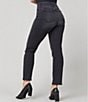 Color:Vintage Black - Image 2 - Ankle Straight Stretch Denim Jeans