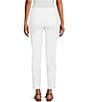 Color:White - Image 2 - Ankle Straight Leg High Rise Jeans