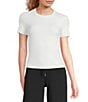 Spanx BareNaked Knit Short Sleeve Crew Neckline Pullover Tee - Image 1