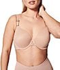 Color:Toasted Oatmeal - Image 1 - Bra-llelujah!® Adjustable Full Coverage Front Closure T-Shirt Bra