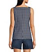 SPANX Coordinating Gingham Square Neck Sleeveless Ponte Jacquard Tank Top - Image 2