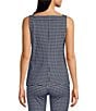 SPANX Coordinating Gingham Square Neck Sleeveless Ponte Jacquard Tank Top - Image 2