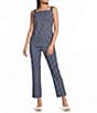 SPANX Coordinating Gingham Square Neck Sleeveless Ponte Jacquard Tank Top - Image 3