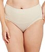 Color:Heather Oatmeal - Image 1 - Cotton Control Brief Panty