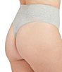 Color:Heather Grey - Image 2 - Cotton Control Thong Panty
