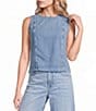 Spanx SPANX® Crew Neck Sleeveless Woven Top - Image 1