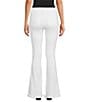 Color:White - Image 2 - Flare Leg High Rise Stretch Jeans
