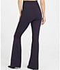 Color:Classic Navy - Image 2 - High Rise Flare Leg Ponte Pants