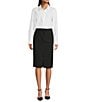 Spanx Poplin No-Gape Tailored Long Sleeve Point Collar Button Down Top - Image 3