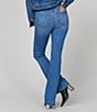 Color:Vintage Indigo - Image 2 - Retro High Rise Flared Leg Core Shaping Jeans