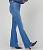 Color:Vintage Indigo - Image 4 - Retro High Rise Flared Leg Core Shaping Jeans