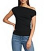 Spanx Ribbed Knit Off-The-Shoulder Ruched Top - Image 1