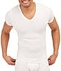 Color:White - Image 1 - SPANX Sculpt V-Neck T-Shirt