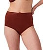 Color:Burnt Rust - Image 1 - Shaping Satin Brief Panty