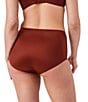 Color:Burnt Rust - Image 2 - Shaping Satin Brief Panty