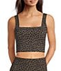 Spanx SPANXshape™ Coordinating Leopard Square Neckline Shelf Tank, Color:Fierce Feline - Image 1