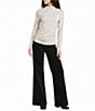 Spanx SPANXsmooth® Jersey Mock Neck Long Sleeve Ruched Top - Image 4
