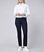 Color:Navy/Grey Pinstripe - Image 4 - The Perfect Slim Straight Pants