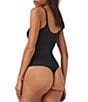Color:Very Black - Image 2 - Thinstincts 2.0 Cami Thong Bodysuit