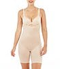 Color:Champagne Beige - Image 1 - Thinstincts 2.0 Open-Bust Mid-Thigh Bodysuit