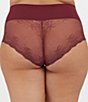 Color:Sangria - Image 2 - Undie-tectable Lace Brief Panty