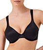 Color:Very Black - Image 1 - Unlined Full Coverage Satin Bra