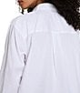 Spanx Woven Long Sleeve Poplin Button Front Top, Color:Classic White - Image 5