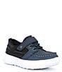 Color:Navy - Image 1 - Boys' Bowfin Leather Jr. Boat Shoes (Infant)
