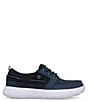 Color:Navy - Image 2 - Boys' Bowfin Leather Lace-Up Boat Shoes (Youth)