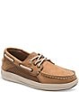 Color:Dark Tan - Image 1 - Boys' Gamefish Leather Boat Shoes (Youth)