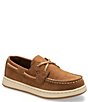 Color:Brown - Image 1 - Boys' Sperry Cup II Leather Boat Shoes (Youth)