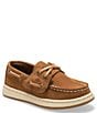 Color:Brown - Image 1 - Boys' Sperry Cup II Leather Jr Boat Shoes (Infant)