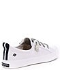 Color:White - Image 2 - Crest Vibe Canvas Lace-Up Sneakers