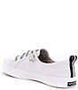 Color:White - Image 3 - Crest Vibe Canvas Lace-Up Sneakers
