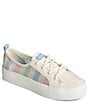 Color:White - Image 1 - Crest Vibe Platform Rainbow Stripe Mesh Sneakers