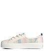 Color:White - Image 3 - Crest Vibe Platform Rainbow Stripe Mesh Sneakers
