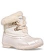Color:Ivory - Image 1 - Girls' Alpine Saltwater Faux Shearling Cold Weather Duck Boots (Infant)