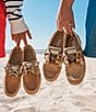 Color:Linen/Oat - Image 5 - Girls' Songfish Boat Shoes (Youth)